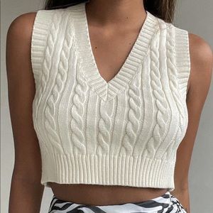 nwt princess polly sydney sweater vest - cream